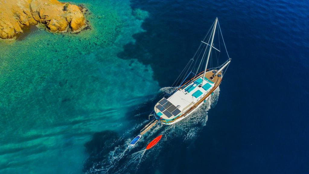 The gentle morning breezes of gocek are perfect for a smooth, leisurely sail before the afternoon winds pick up.