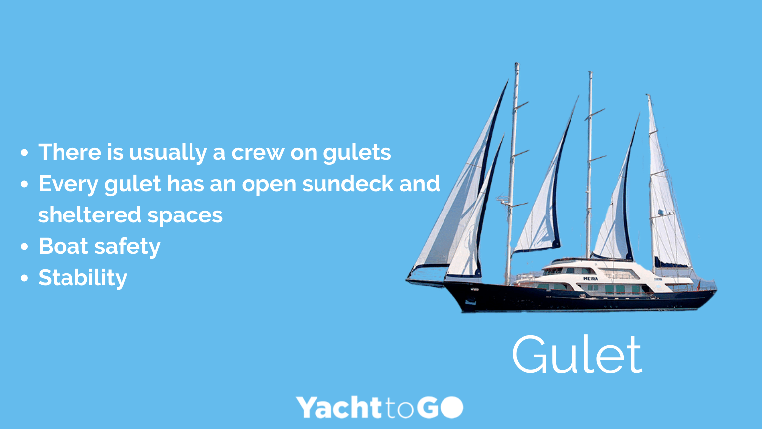 तुर्की में किराये के लिए नावों के प्रकार - गुलेट के लाभ
