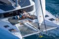 A luxury Catamaran Charter Turkey sailing smoothly through the turquoise waters of Gocek.