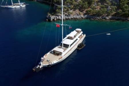 Dodo 42-meter luxury gulet cruising on the turkish coast